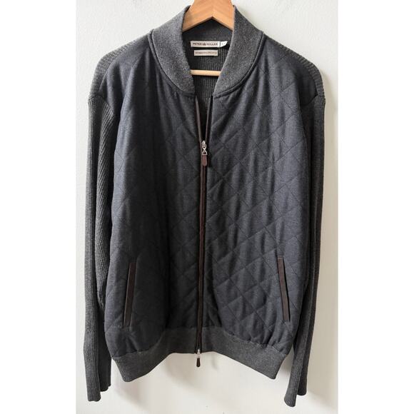 Peter Millar quilted full zip jacket men's size large